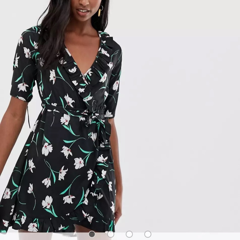 Floral Wrap Dress - Picture 3 of 6